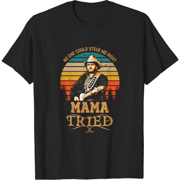 Mama Tried Country Music Graphic Merle Idol Haggar T-Shirt-image