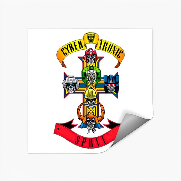 Cyber Tronic Spree Funny Stickers Graphic Design-image