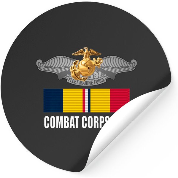 Veteran Gift-8404 Combat Corpsman Eagle Globe Anch Stickers-image