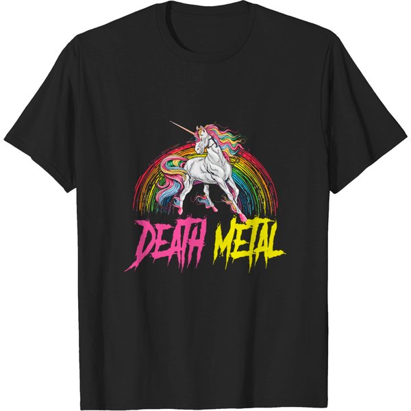 Death Metal Unicorn - Unicorn Metal - T-Shirt-image