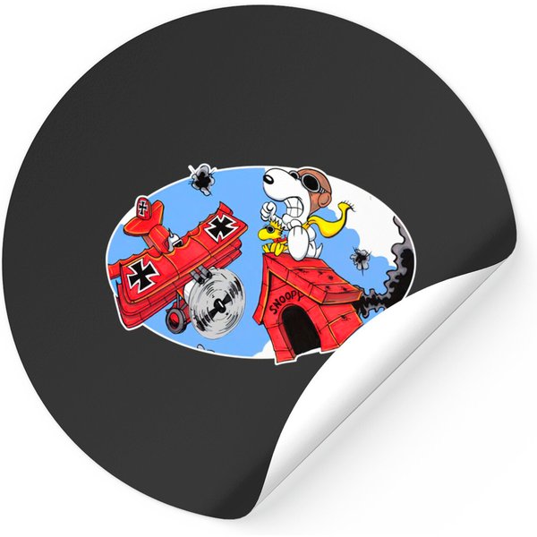 Battling The Red Baron - Cuddleswithcats - Stickers-image