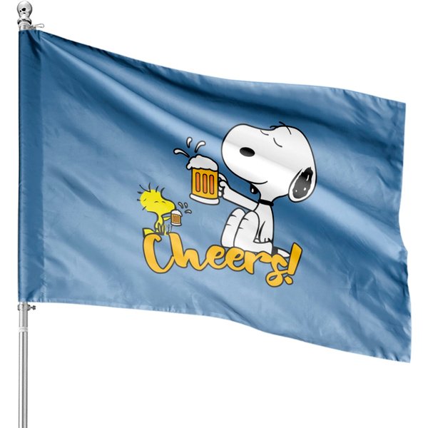Snoopy Cheers Beer! - Snoopy - House Flags-image