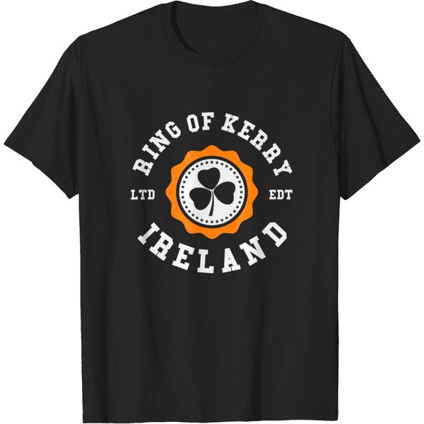 Ring Of Kerry Ireland Shamrock Irish Badge T-Shirt-image