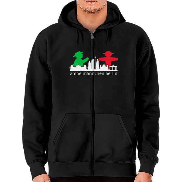 Ampelmannchen In Berlin Zip Hoodies