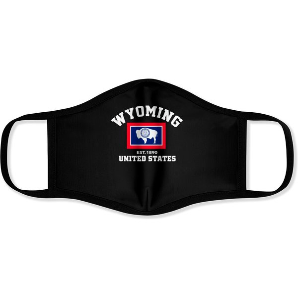 Wyoming Usa Est 1890 Patriotic Flag Face Masks-image