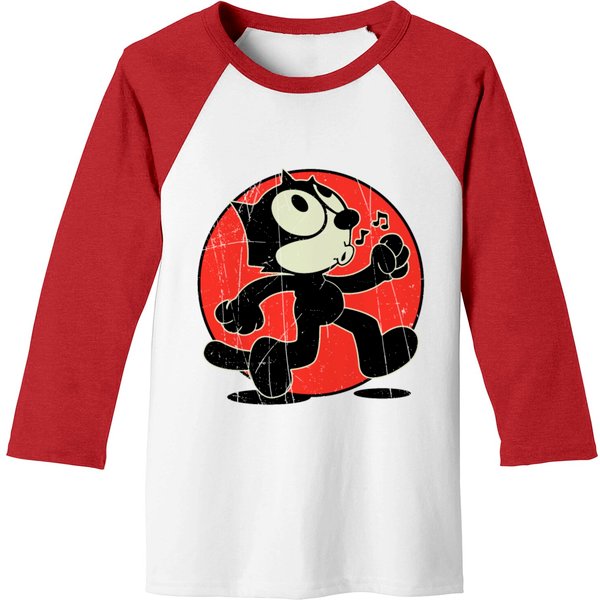 Felix The Cat Keep Walking Baseball Tees-image