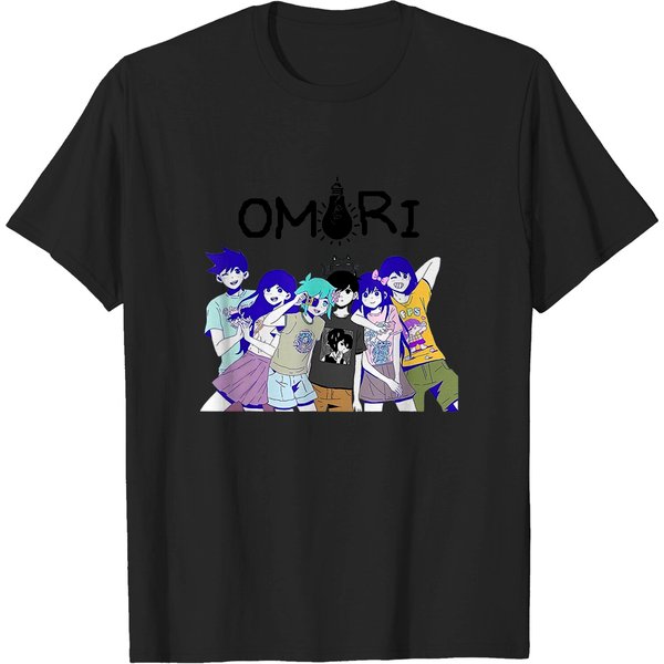 Omori T-Shirt Seertliopt Teenager Omori Simple Wild Short-image