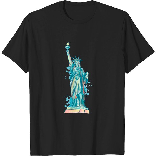 Statue Of Liberty In Watercolor T-Shirt-image