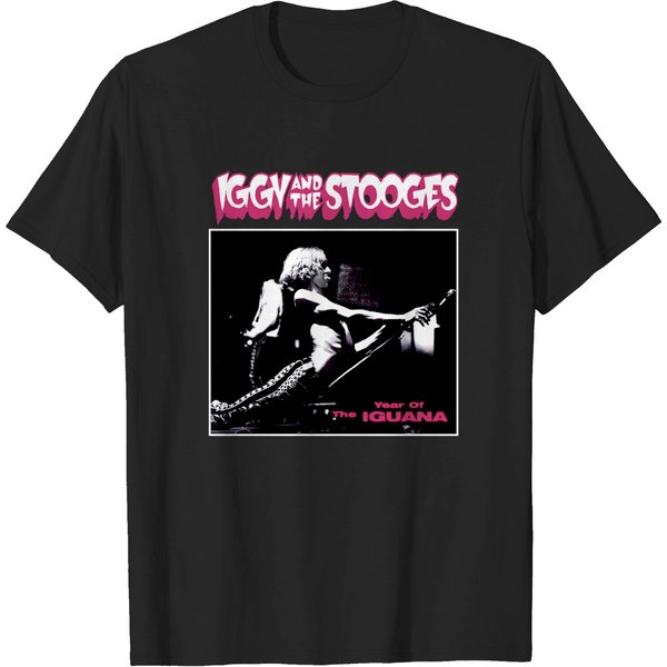 Distressed Look Iggy & The Stooges Year Of The Iguana Shirt.Distressed T-Shirt-image