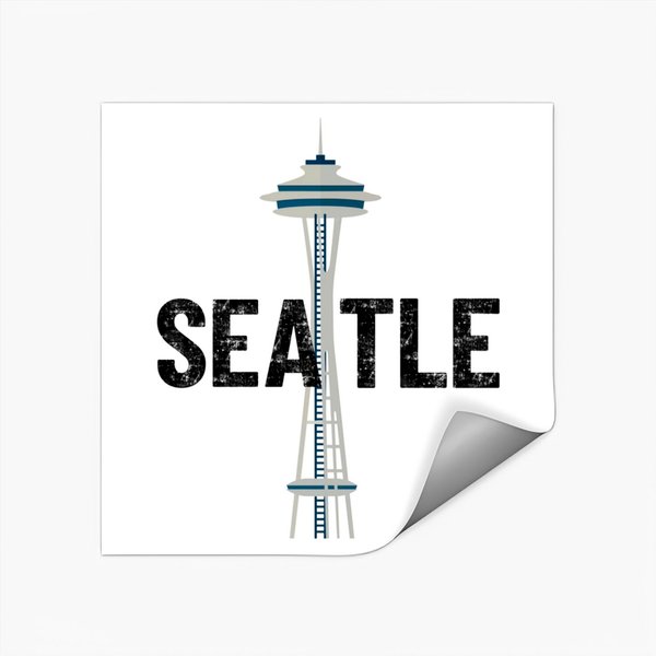 Seattle Space Needle Traveler Souvenir Washington Gift - Seattle Souvenir - Stickers-image