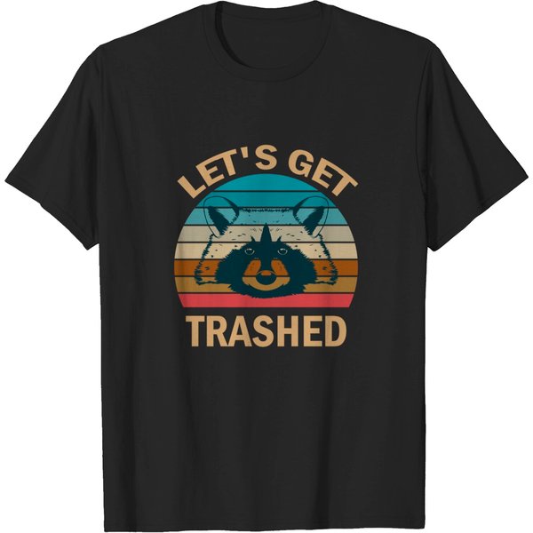 Let's Get Trashed Raccoon Cute Racoon Lovers T-Shirt-image