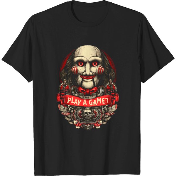 Want To Play A Game - Horror - T-Shirt-image