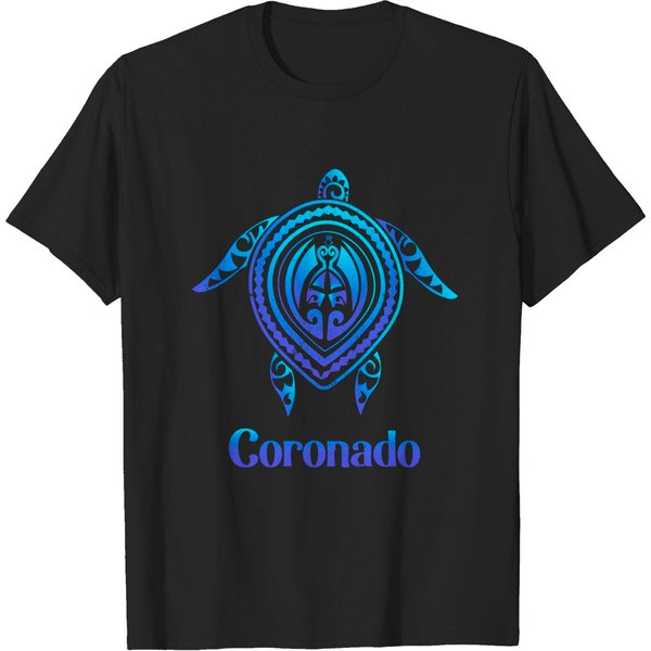 Vintage Coronado California Ca Souvenirs Blue Sea Turtle - Coronado - T-Shirt-image
