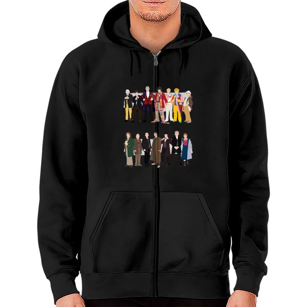 All The Doctors - Doctor Who - Zip Hoodies-image