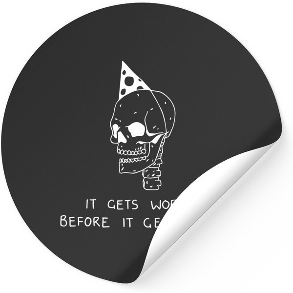 It Gets Worse Before It Gets Worse - Pessimist - Stickers-image