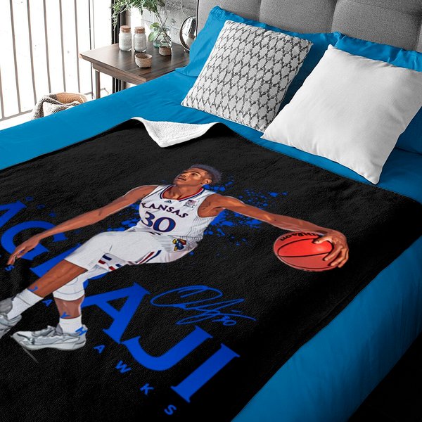 Ochai Agbaji - Ochai Agbaji College Basketball - Baby Blankets