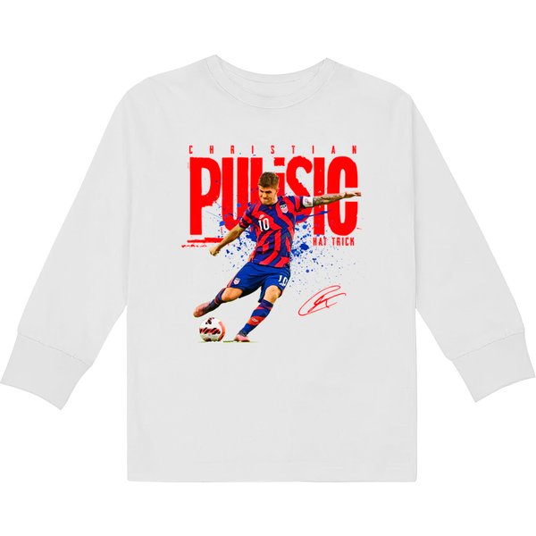 Christian Pulisic - Christian Pulisic Us Mens Soccer - Kids Long Sleeve T-Shirts-image