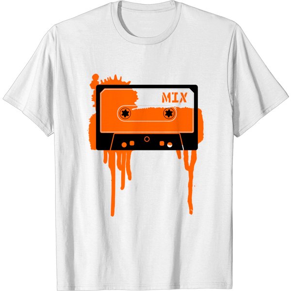 Orange Vintage Cassette Tape T-Shirt-image