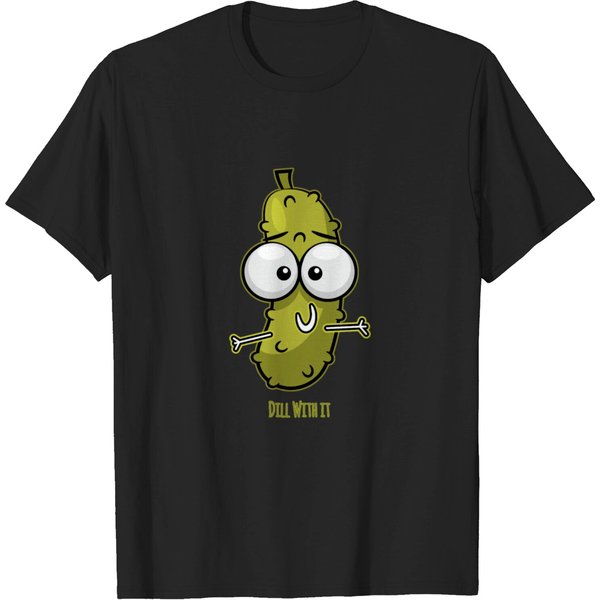 Dill With It - Deal With It - Pickle Design T-Shirt-image
