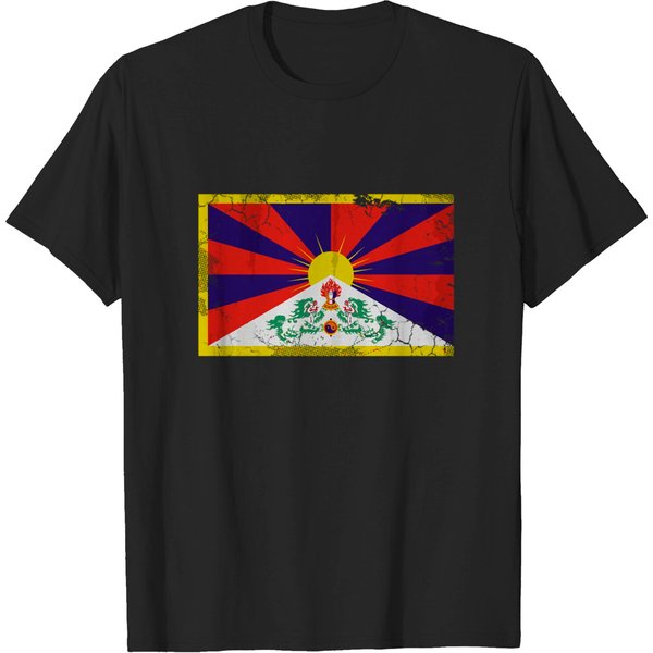 Vintage Flag Of Tibet Tibetan T-Shirt-image