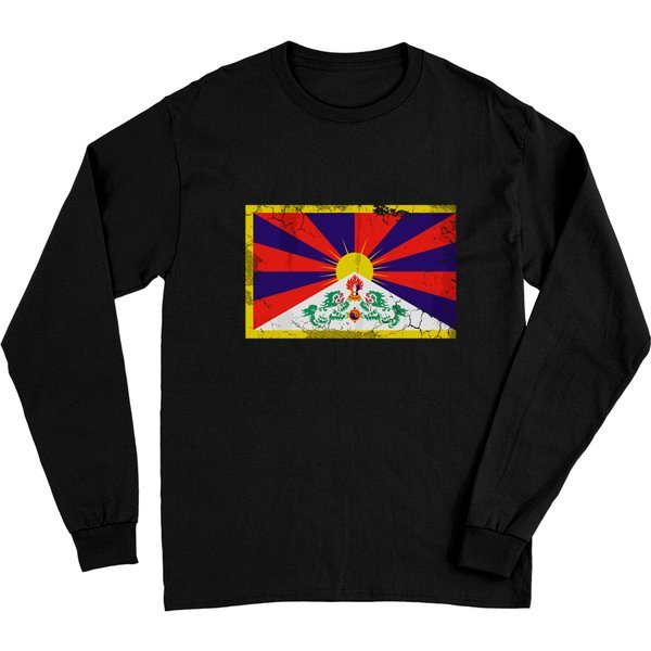 Vintage Flag Of Tibet Tibetan Long Sleeves-image