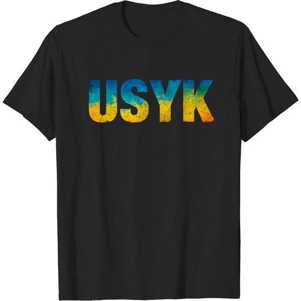 Boxing Legends: Oleksandr Usyk Ukranian Colours T-Shirt-image
