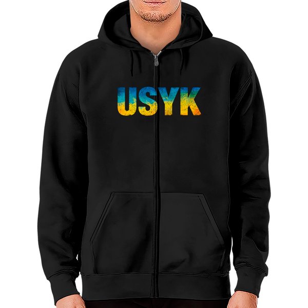Boxing Legends: Oleksandr Usyk Ukranian Colours Zip Hoodies-image