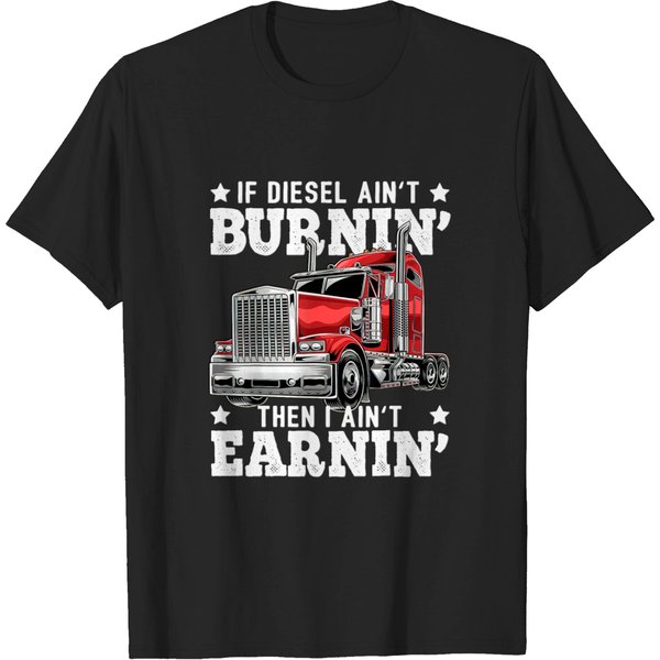 Diesel Trucker Big Rig Semi Trailer Truck Driver T-Shirt-image