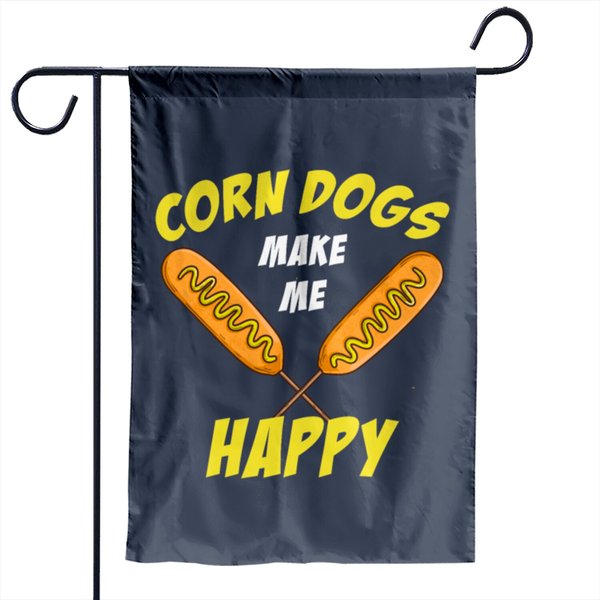 Corn Dogs Corndog Pulled Pork Sausage Party Gift Garden Flags-image