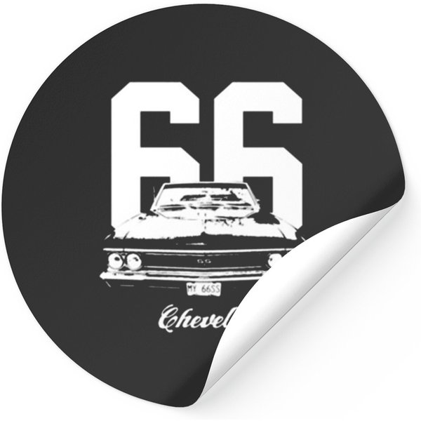 1966 Chevelle Grill View Worn Look Stickers-image