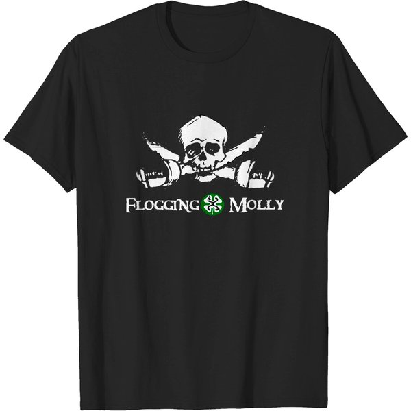 Vintage Photograp Flogging Molly Skull Pirate Idol T-Shirt-image