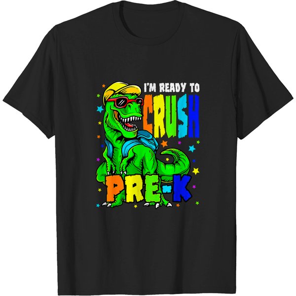 I'm Ready To Crush Pre-K Dinosaur Back To School T-Shirt-image
