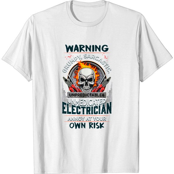 Grumpy Electrician - Electrician - T-Shirt-image