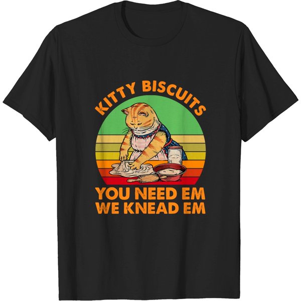 Kitty Biscuits You Need Em We Knead Em Vintage T-Shirt-image