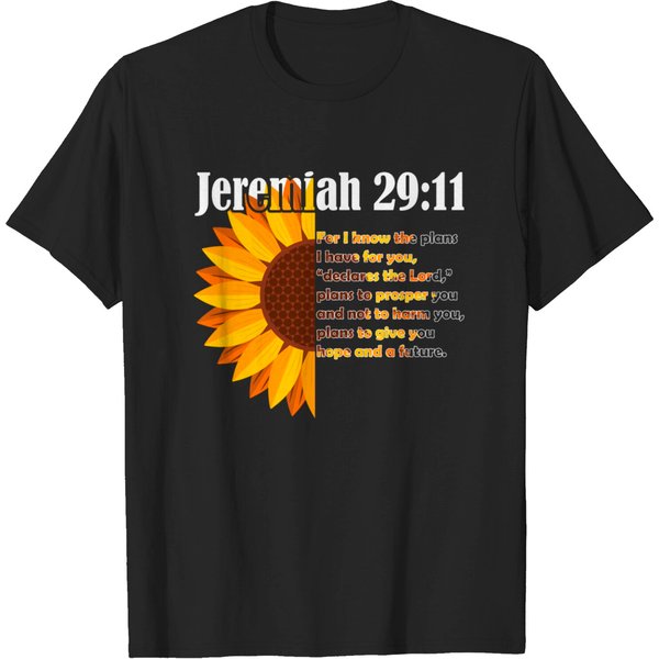 Jeremiah 29:11 Bible Christian T-Shirt-image