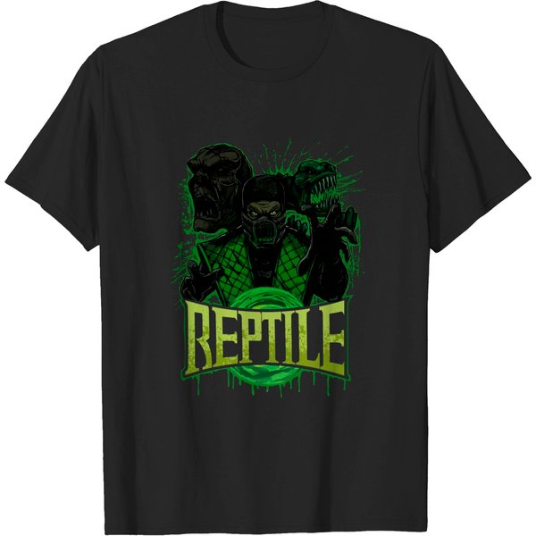 Reptile Mortal Kombat Funny Video Game T-Shirt-image