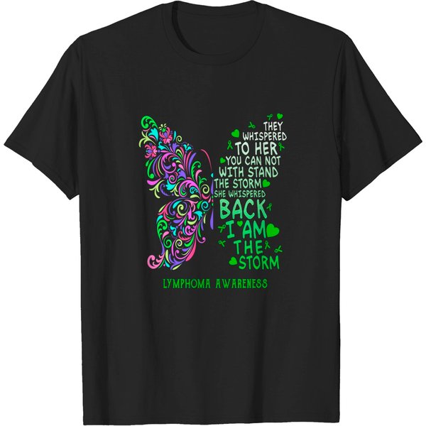 Lymphoma Butterfly I Am The Storm - Lymphoma - T-Shirt-image