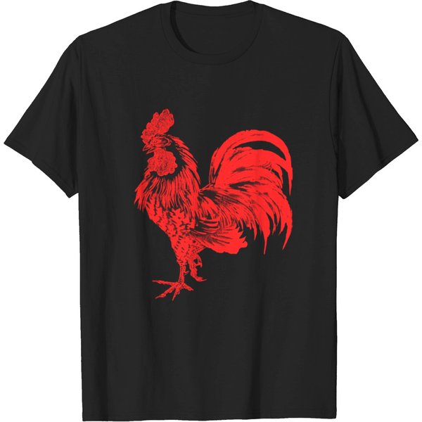 Red Rooster Cocky Vintage Rooster T-Shirt-image