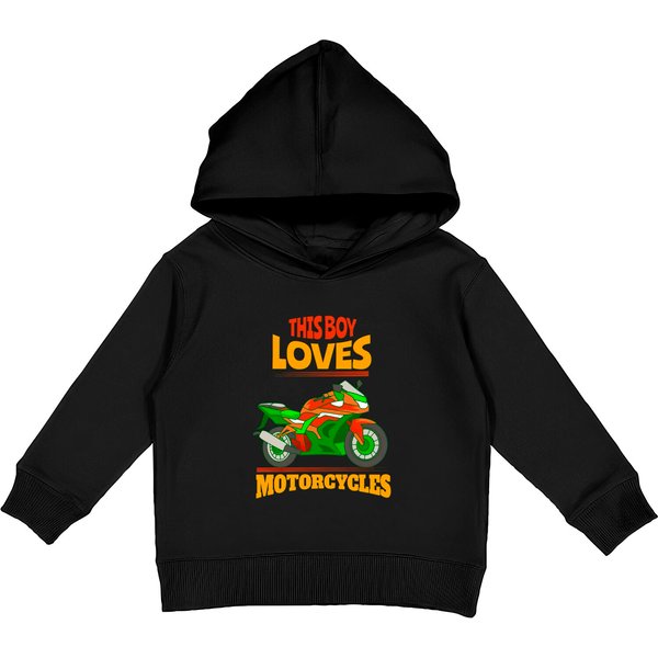 Kids Motorcycle Street Racing Gift Boys Motorcycle Kids Pullover Hoodies-image