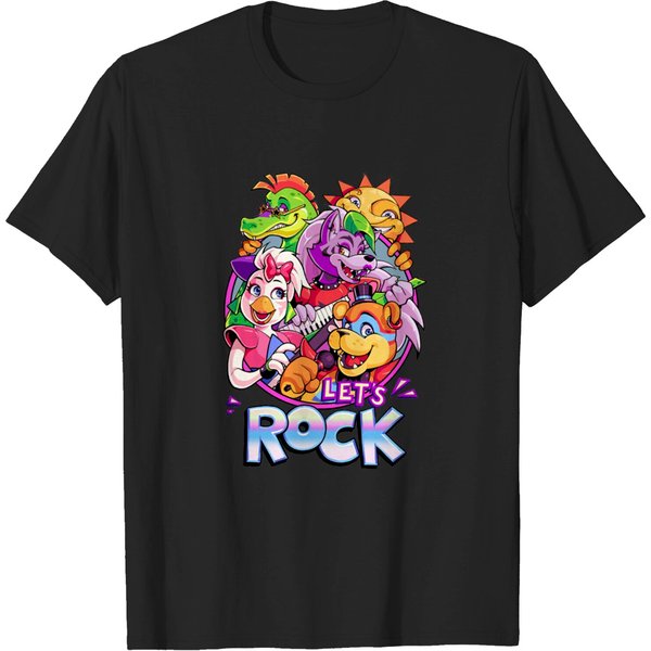 Let'S Rock Security Breach - Fnaf - T-Shirt-image
