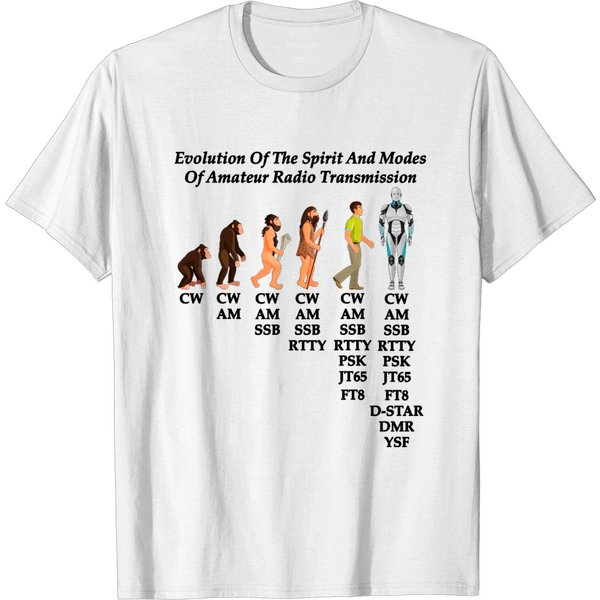 Evolution Of The Spirit And Modes Of Amateur Radio Transmission - Ham Radio - T-Shirt-image