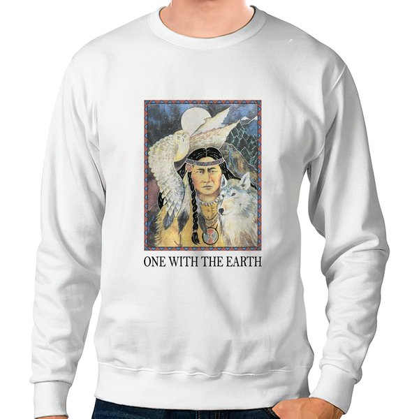 Vintage 1992 Human-I-Tees One With The Earth Sweatshirts-image