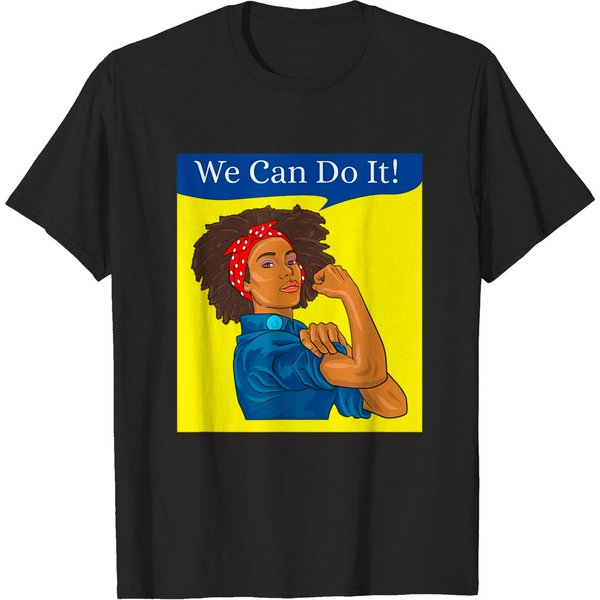Rosie The Riveter T-Shirt We Can Do It African American-image