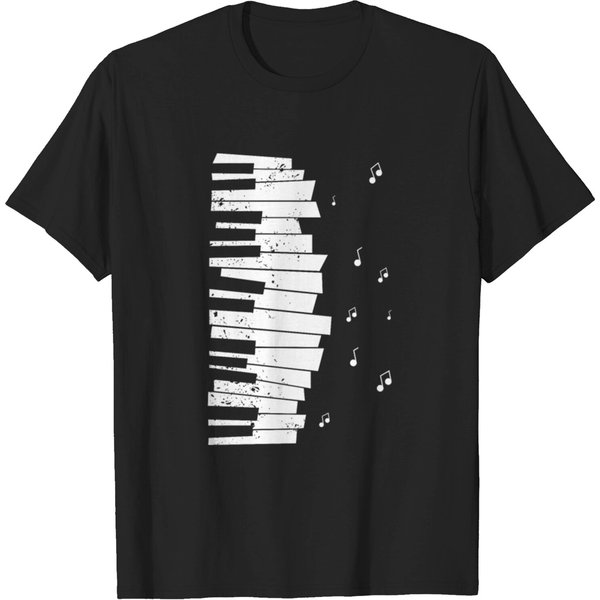 Piano Keys Player Gift Present Music Instrument T-Shirt-image