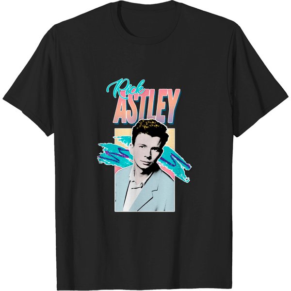 Rick Astley 80S Aesthetic Tribute Design - Rick Astley - T-Shirt-image