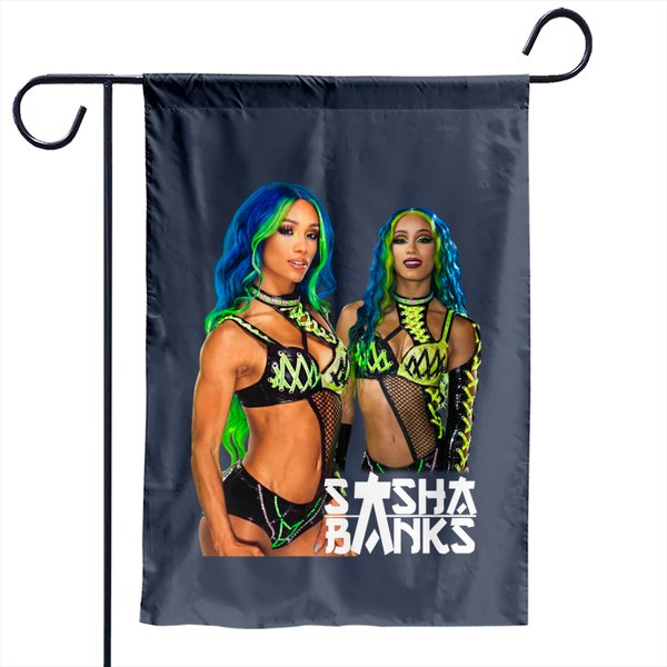 Sasha Banks Garden Flags, Sasha Banks Boss Time Signature Garden Flags