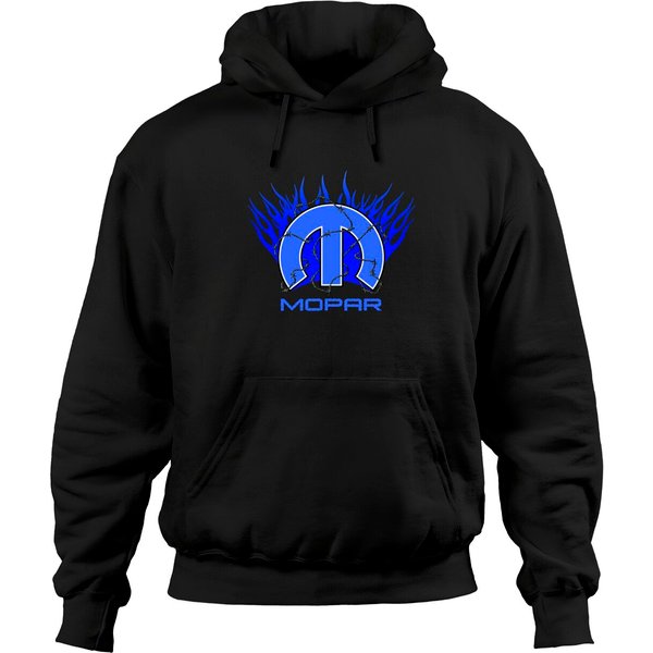 Mopar Barbed Flames Blue Hoodies-image