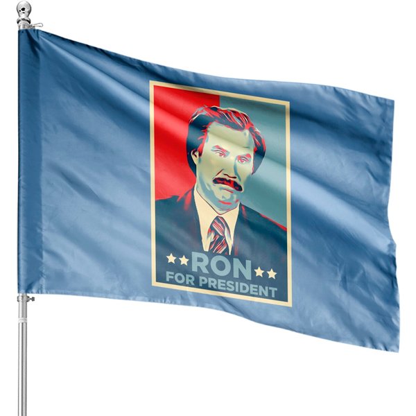 Ron Burgundy For President - Anchorman - House Flags-image