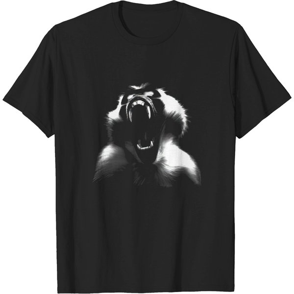 Monkey, Black Shirt - Monkey Black - T-Shirt-image