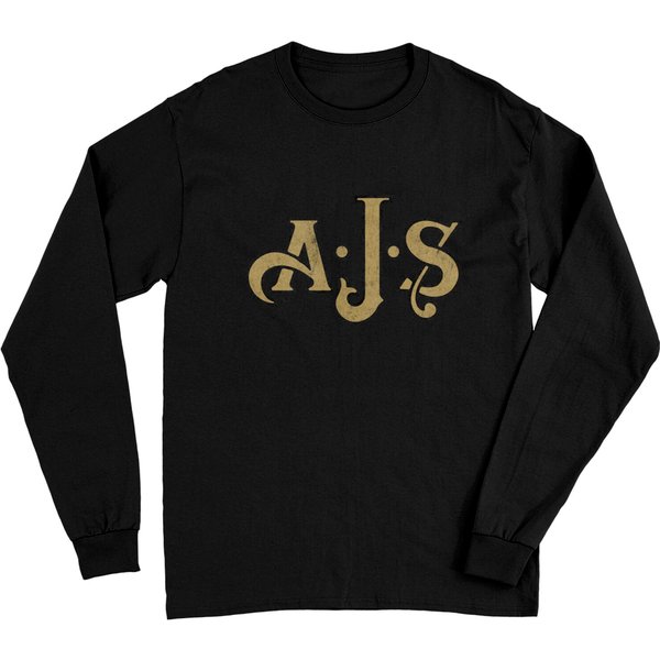 Defunct Ajs Motorcycles Logo / Faded Vintage Style - Motorcycle Club - Long Sleeves-image